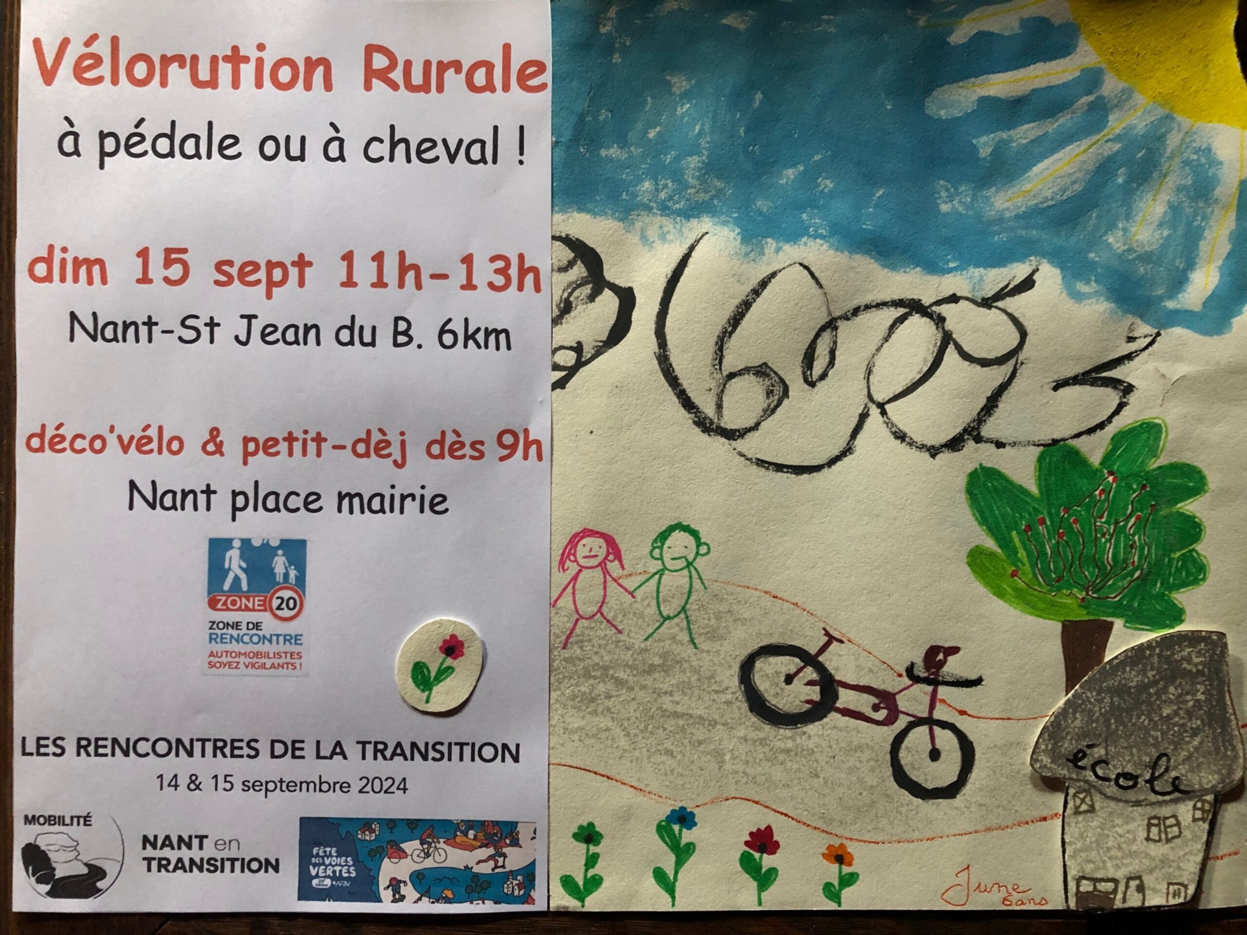 Vélorution Méga-Rurale à Pédale et à Cheval + Rencontres de la Transition Nant 12230